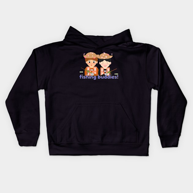 YoonJin BTS Fishing Buddies Kids Hoodie by aaalou